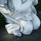 13.5" Gray Kneeling Praying Cherub Angel Outdoor Statue